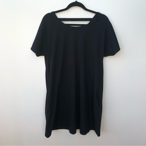 COS Dresses & Skirts - COS size Small Black T Shirt Shift Dress Short Sleeve Stretch Jersey Drop Back